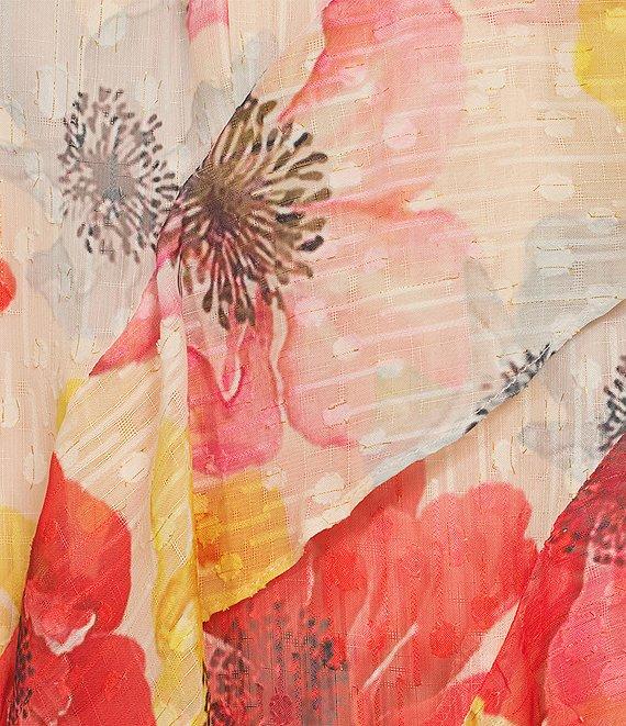 Alex Marie Nina Wisteria Chiffon Halter Neck Sleeveless Tiered A-Line Dress Product Image