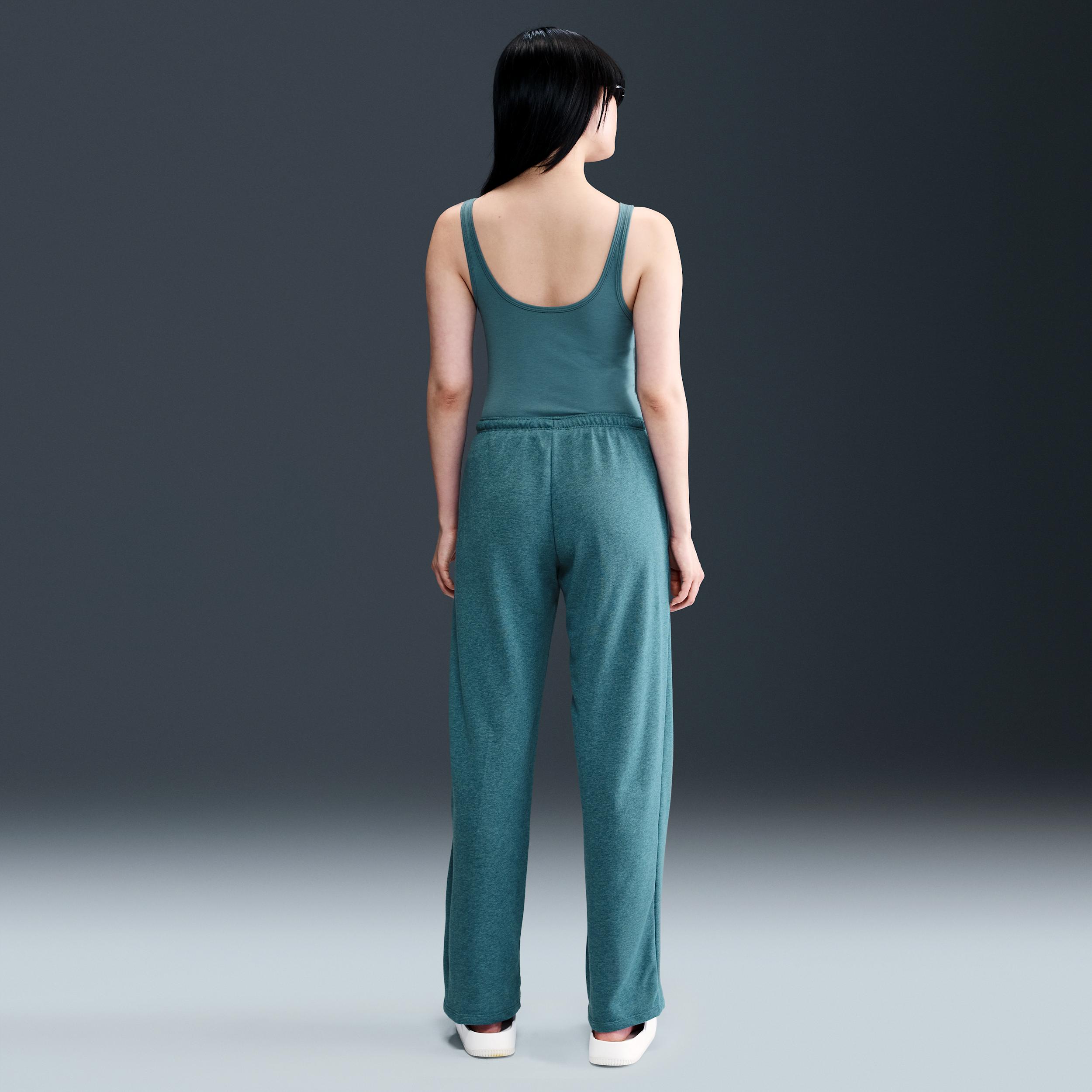 Womens Nike Sportswear Chill Terry Mid-Rise French Terry Open-Hem Sweatpants | HF6457-006 Product Image