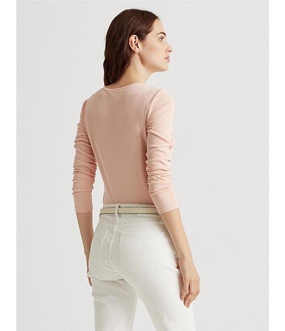 Lauren Ralph Lauren Long Sleeve Stretch Cotton T-Shirt Product Image
