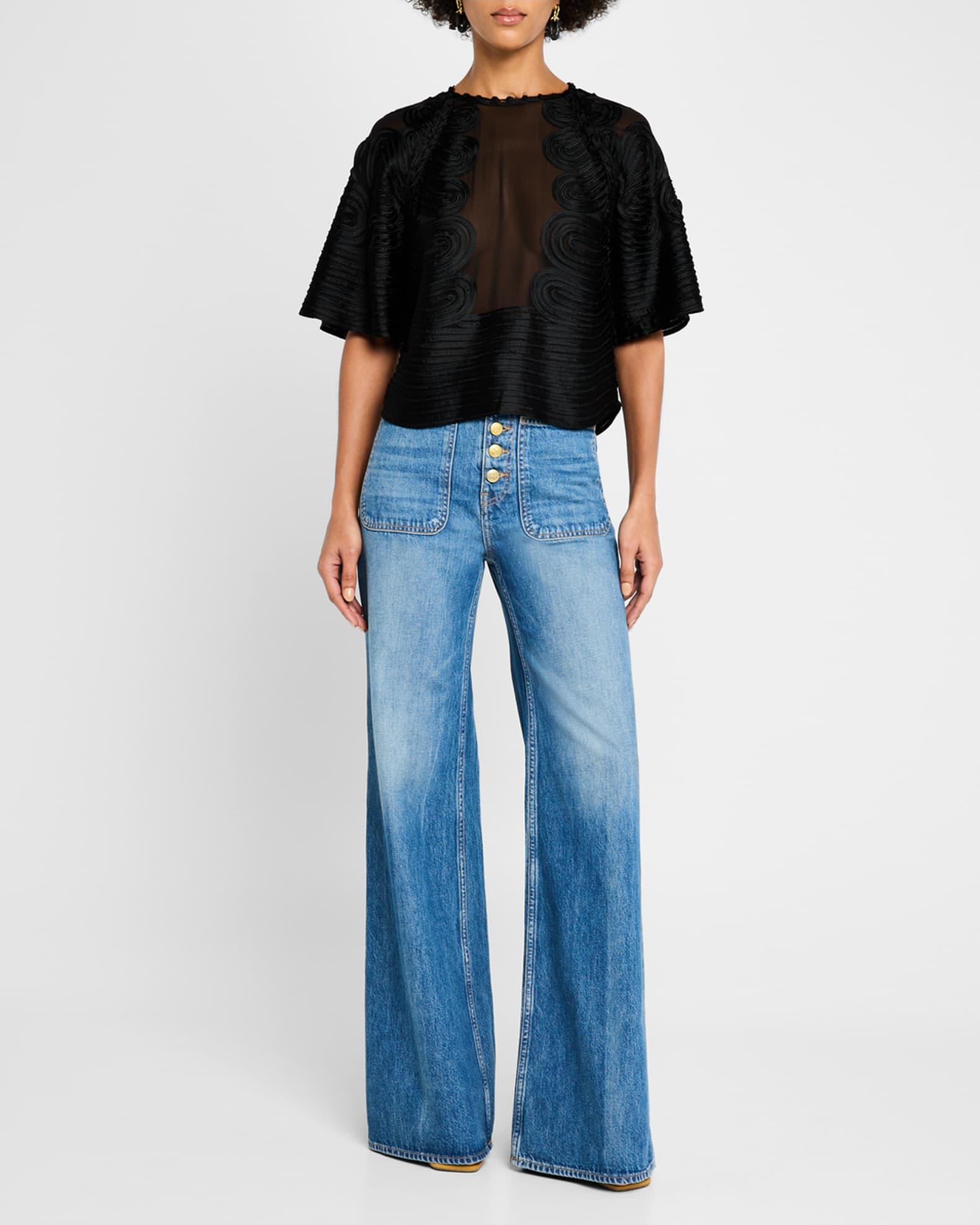 Marlo Textured Silk Blouse Product Image