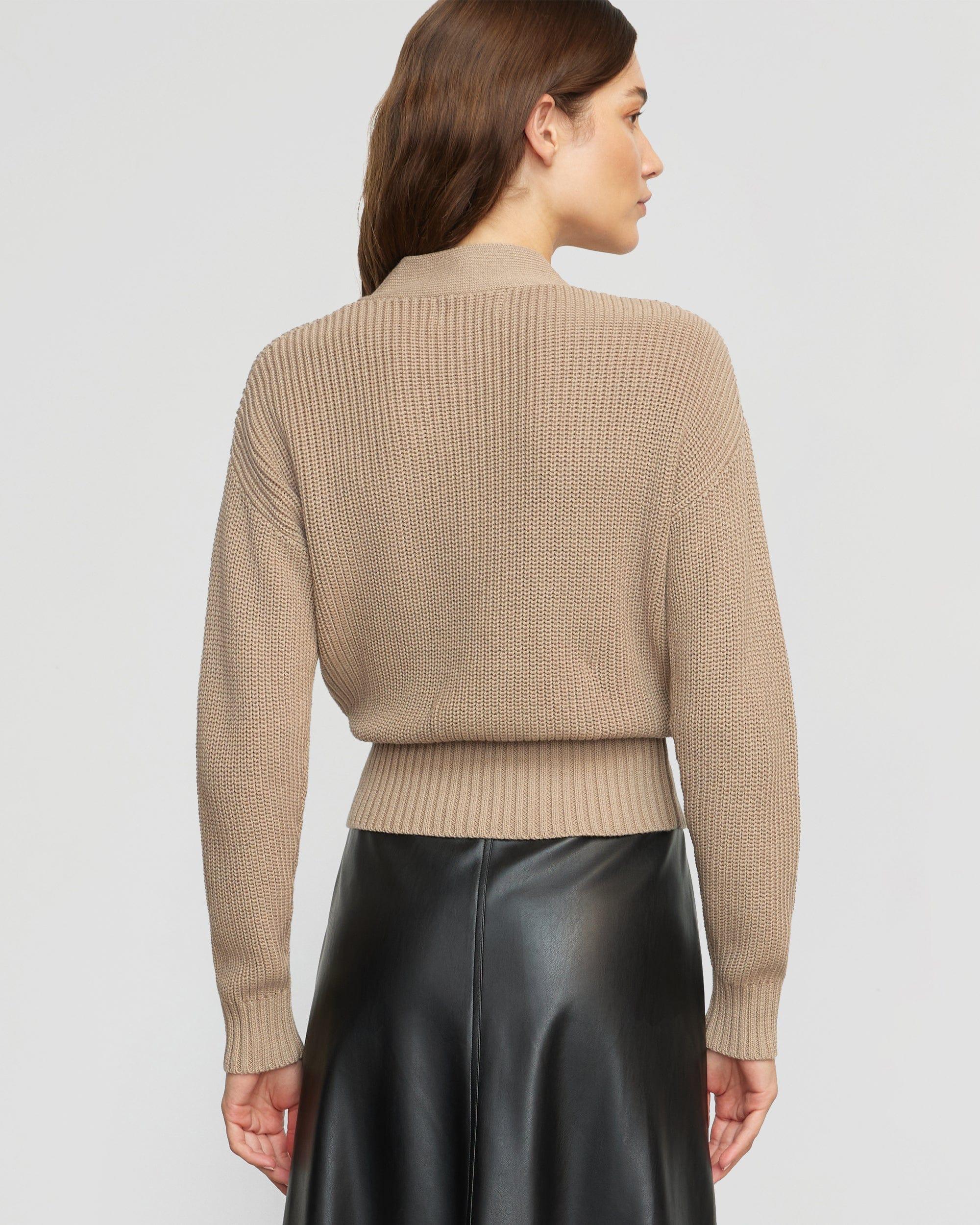 Maren Cropped V-Neck Sweater Product Image