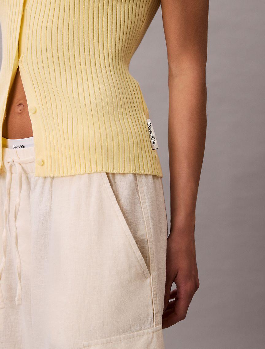 Smooth Cotton Rib Sweater Tank Product Image