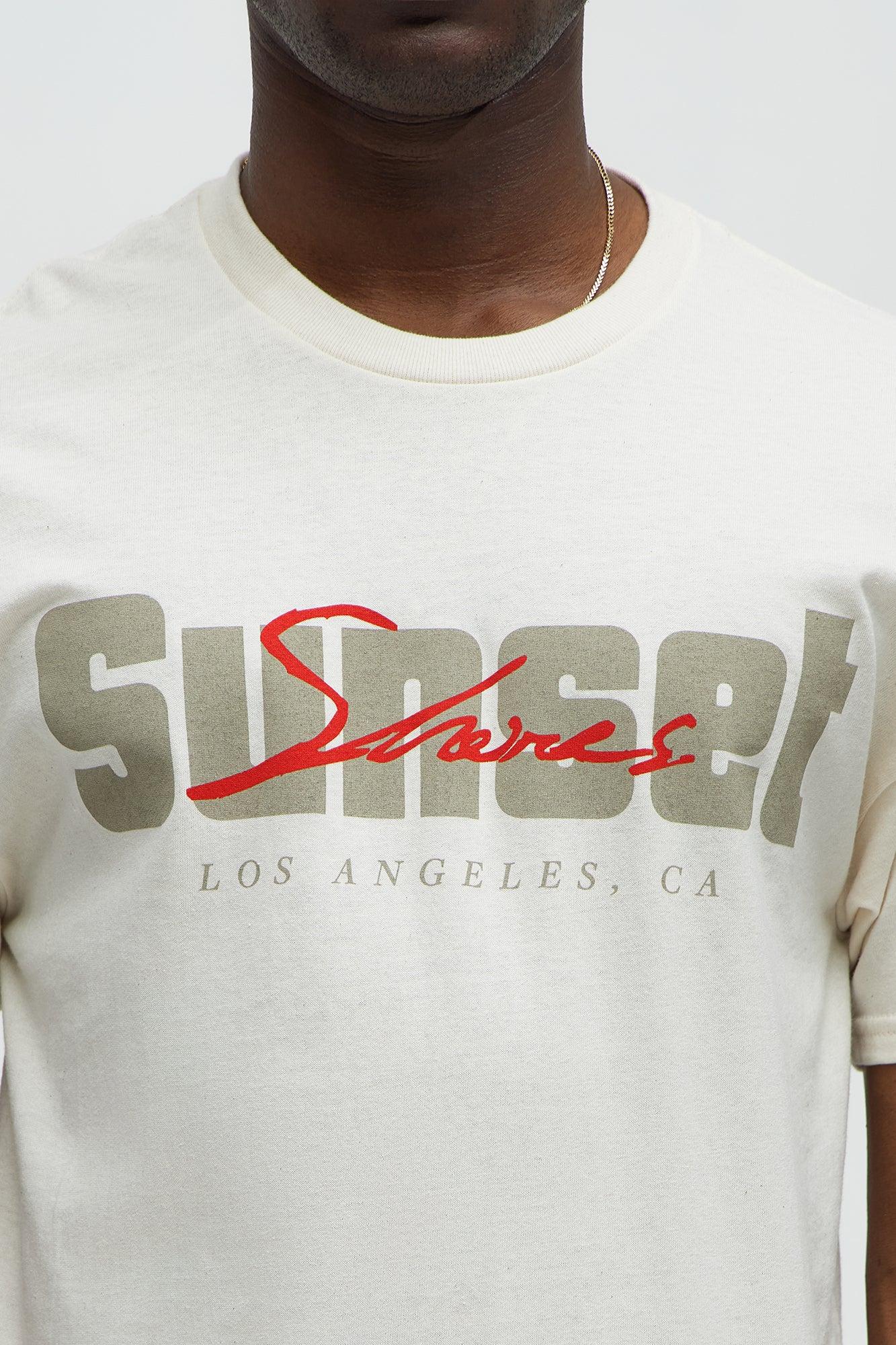 Sunset LA Short Sleeve Tee - Natural Product Image