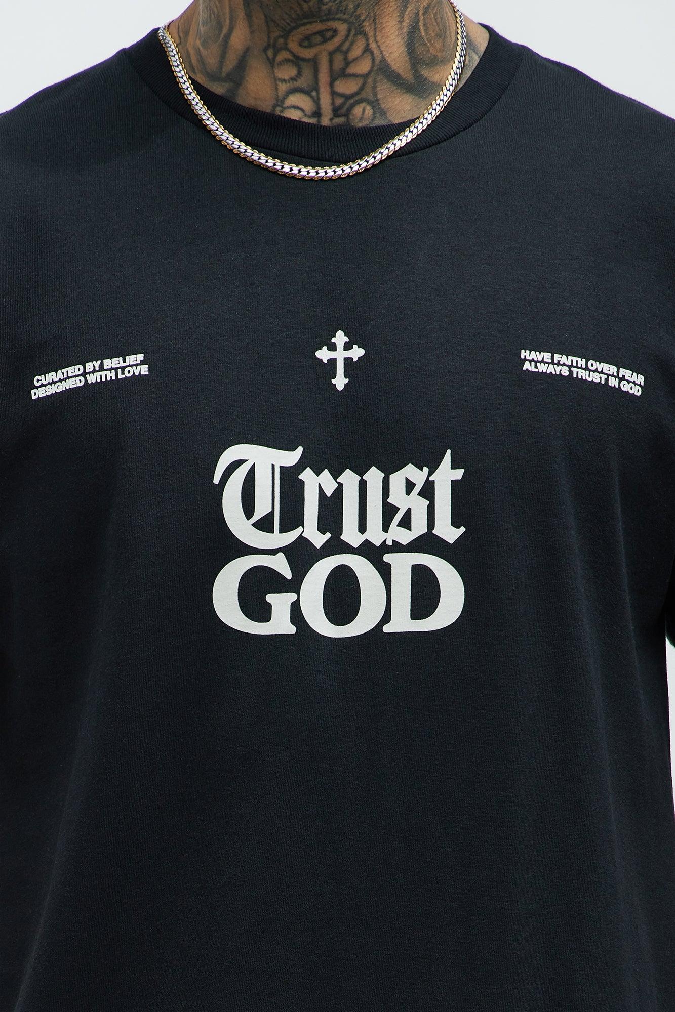 Trust God Short Sleeve Tee - Black Product Image