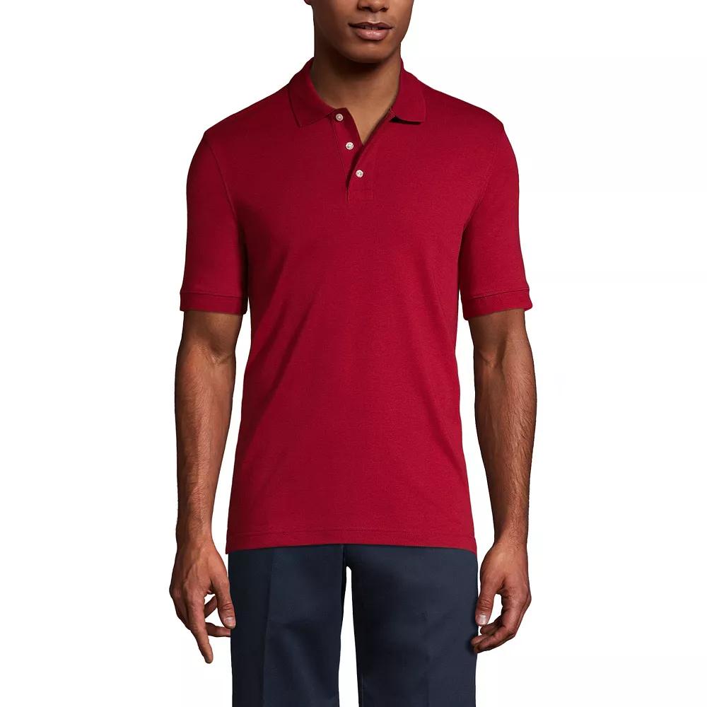 Men's Lands' End Short Sleeve Interlock Polo Shirt,  Product Image