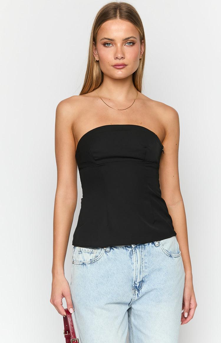 Layi Black Strapless Top Girls Product Image