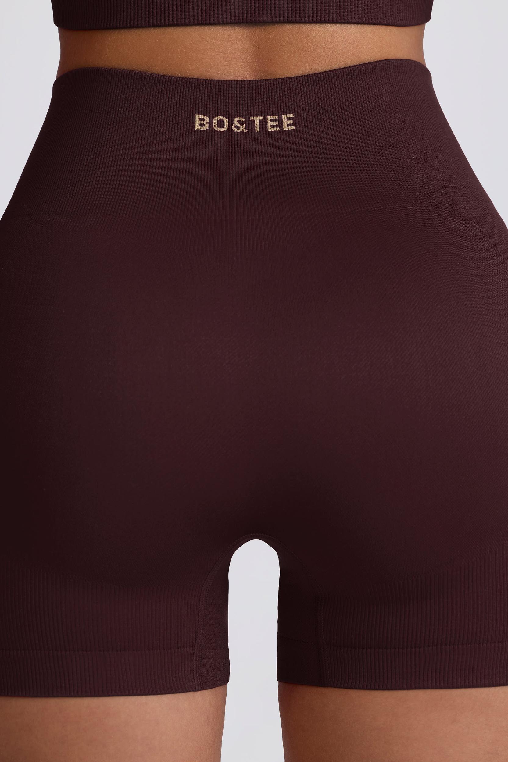 Super Sculpt Seamless High-Waist Mini Shorts in Chocolate Product Image