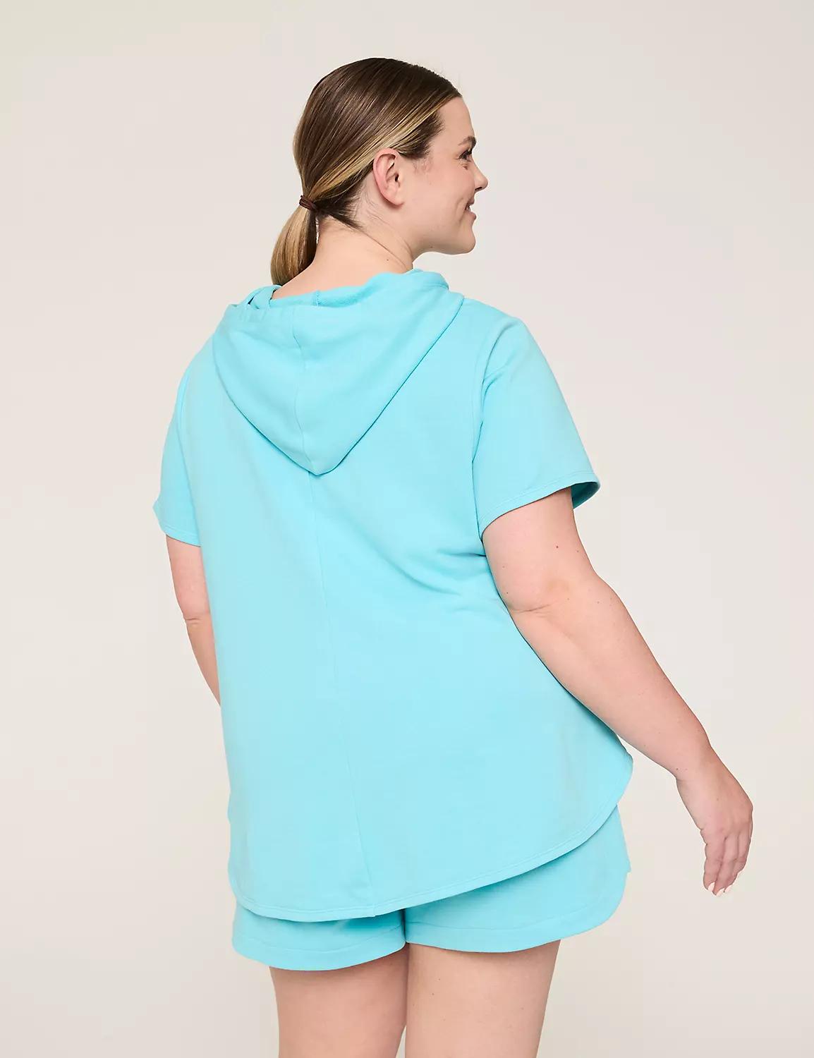 LIVI French Terry Short-Sleeve Hoodie Product Image