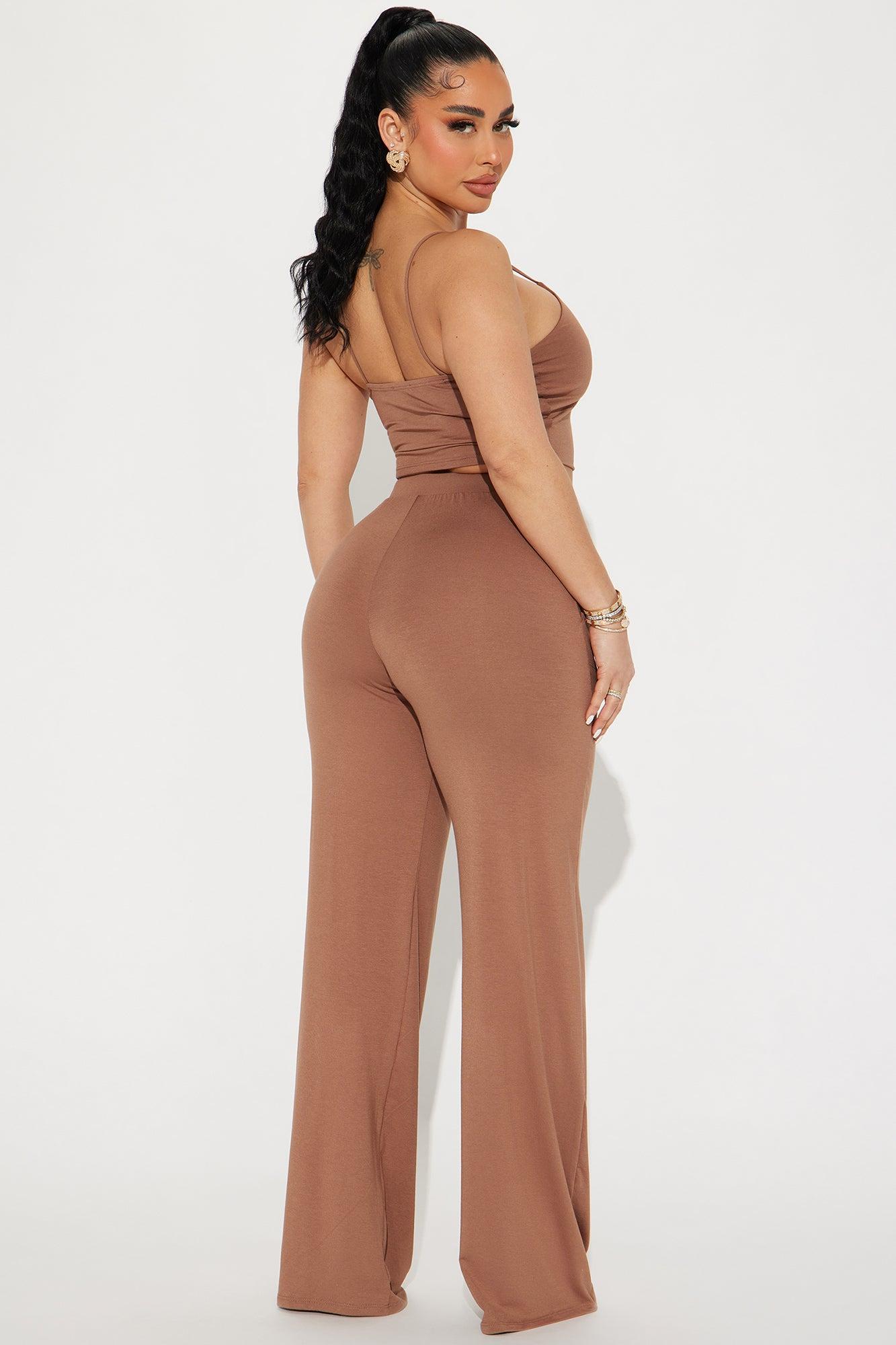 Jaylyn Easy Pant Set - Brown Product Image