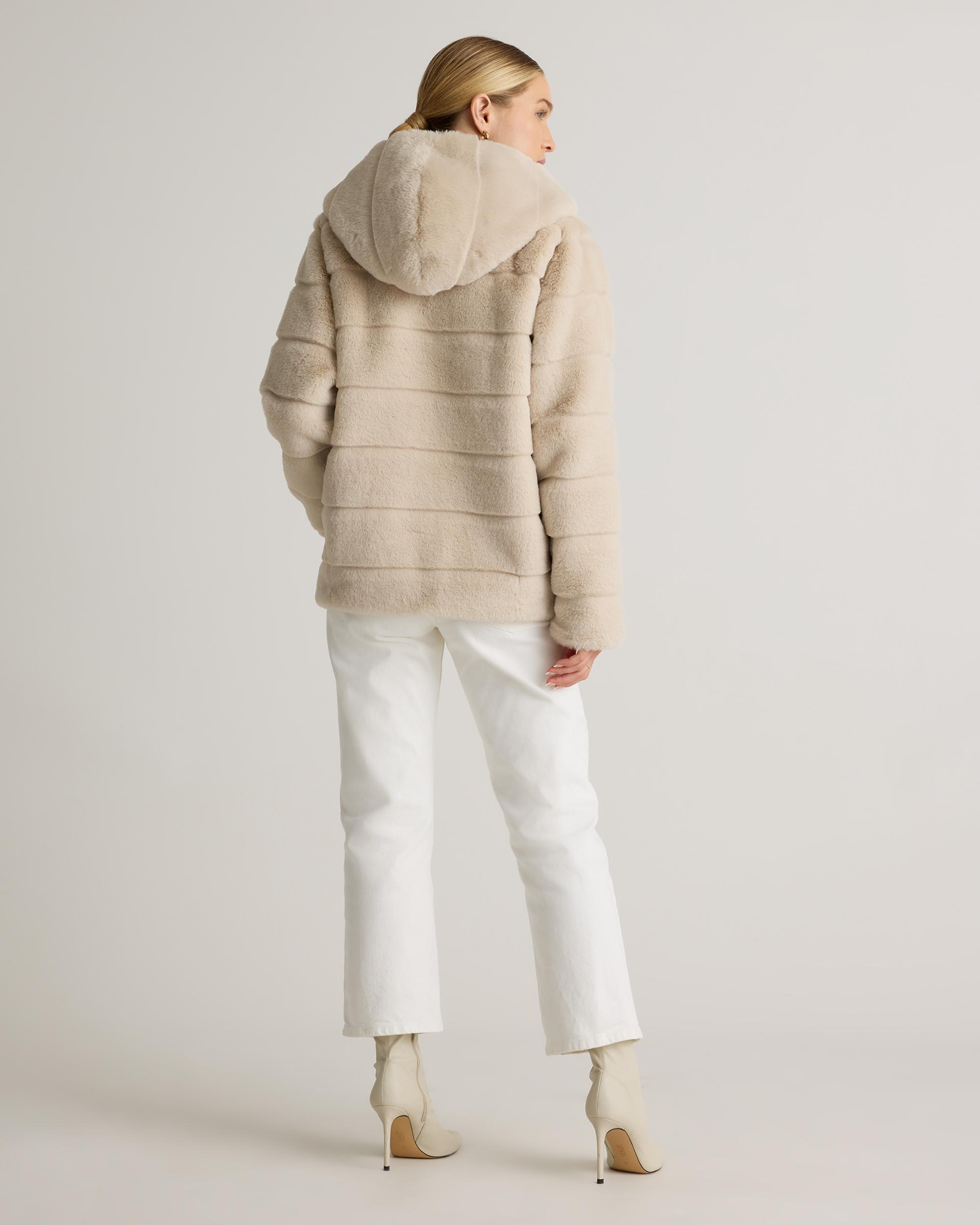 Quince | Women's Hooded Faux Fur Jacket Recycled Polyester Product Image