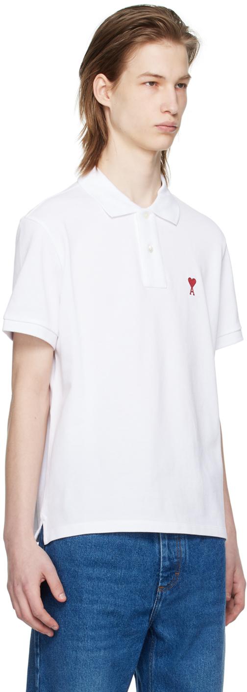 White Cotton Ami de Coeur Polo Product Image