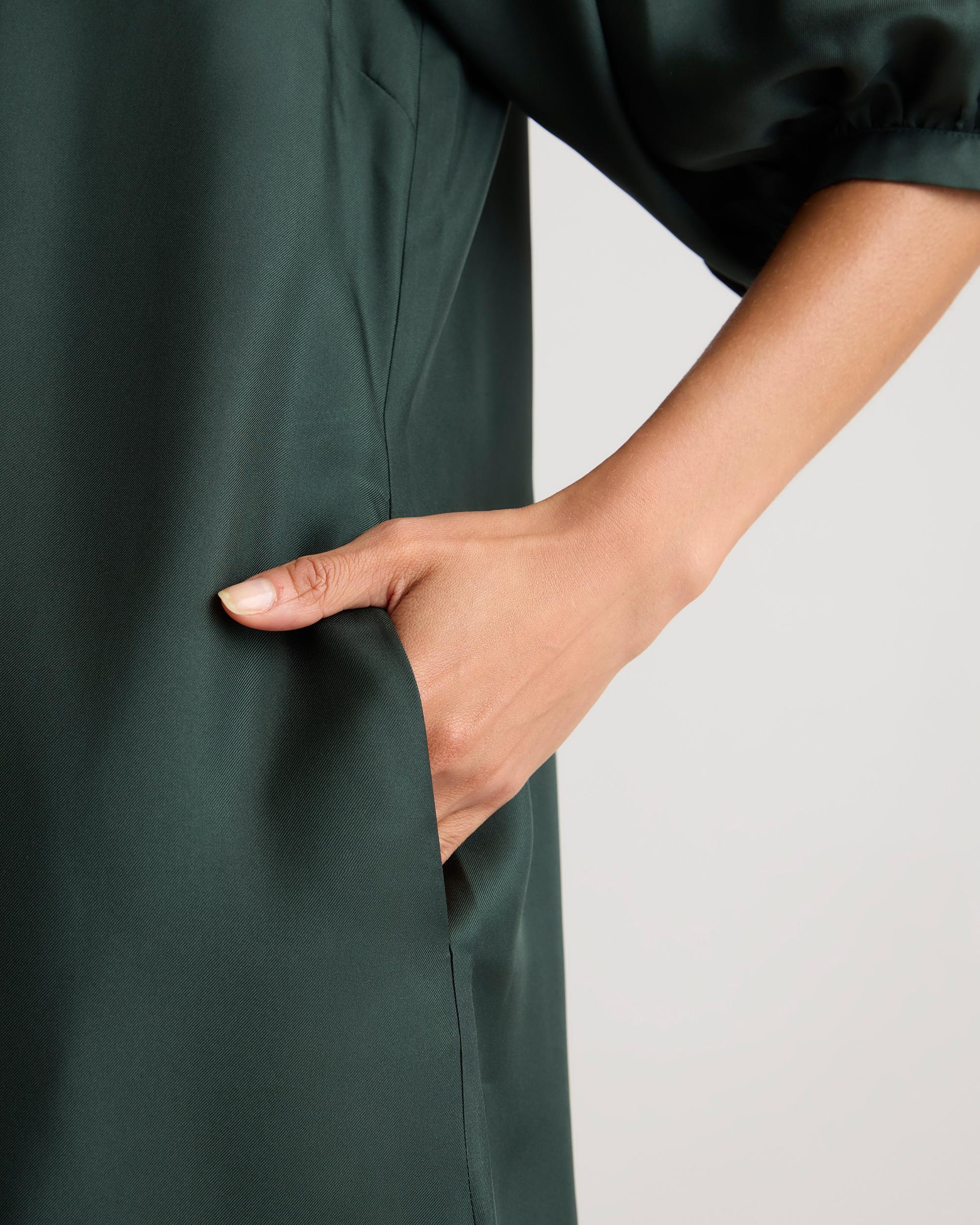 Quince | Women's 100% Silk Twill Button Front Mini Dress Product Image