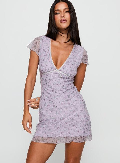 Bopeep Mini Dress Lilac Product Image