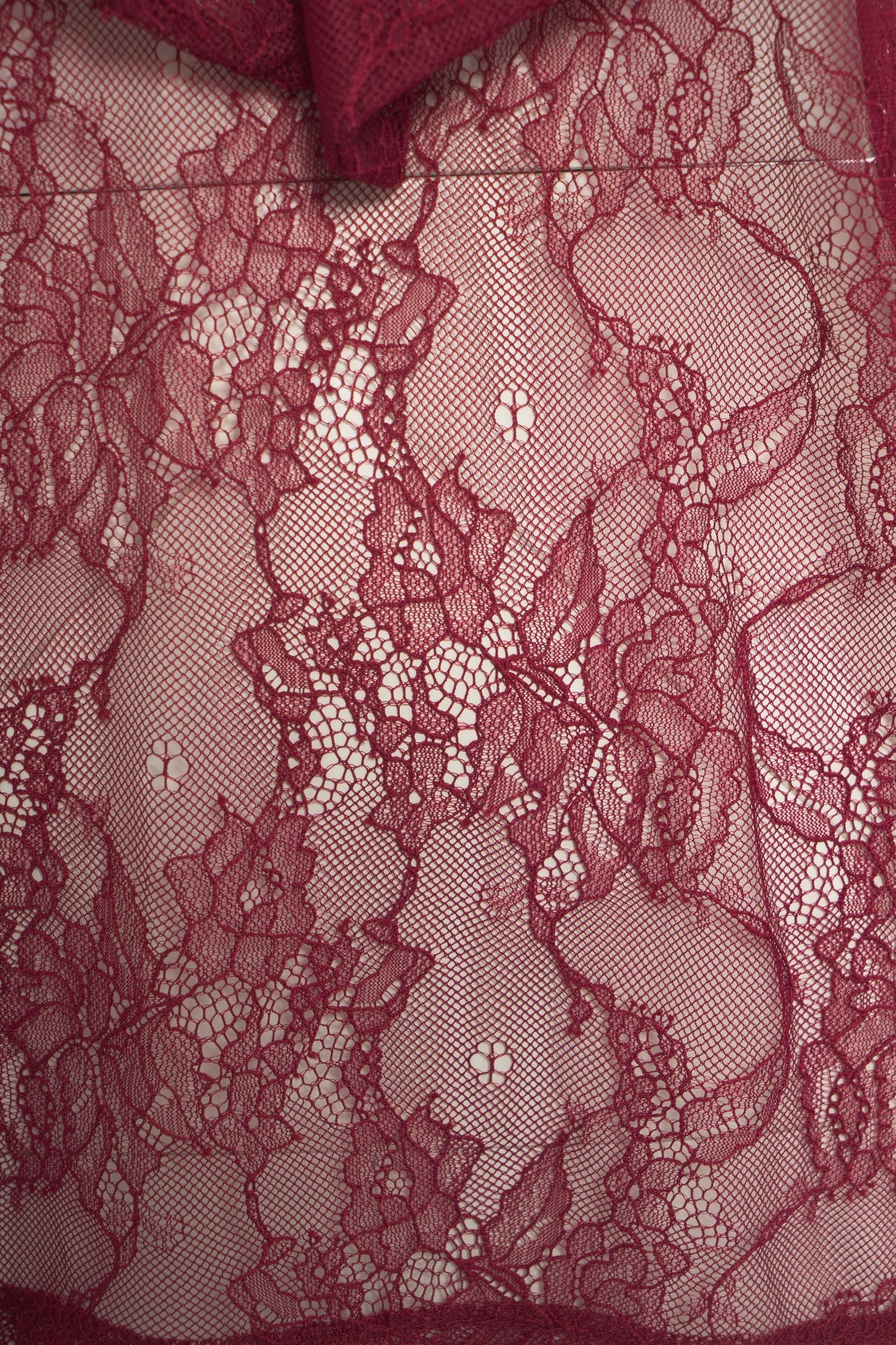 Lace blouse with bow collar Product Image