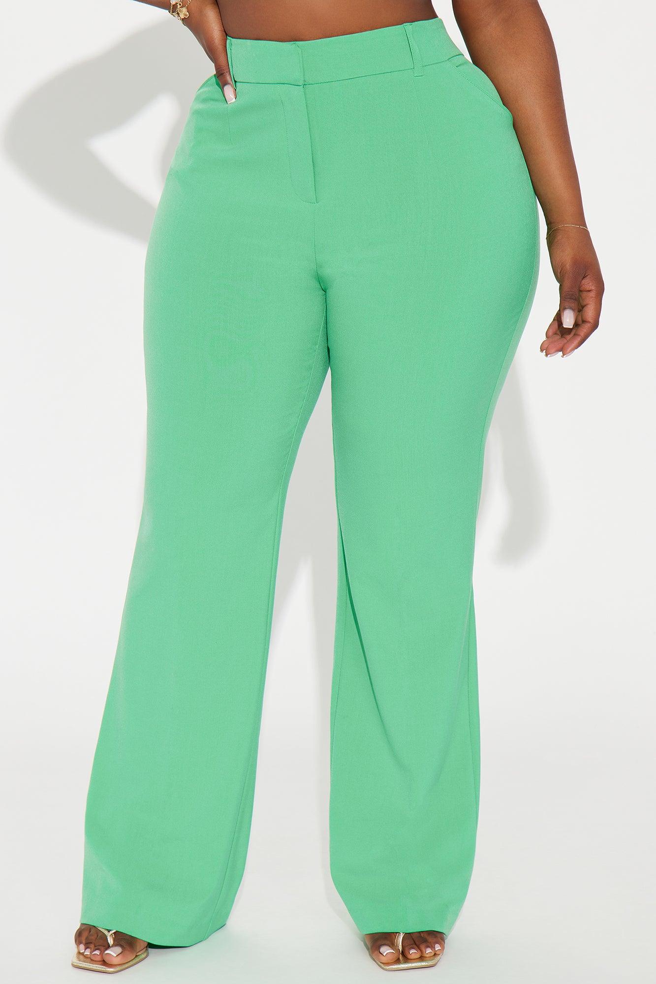 Tasha Dressy High Rise Pants - Kelly Green Product Image