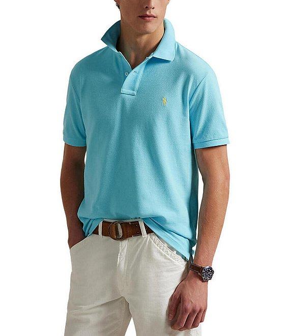 Polo Ralph Lauren Custom Slim Fit Solid Mesh Polo Shirt Product Image