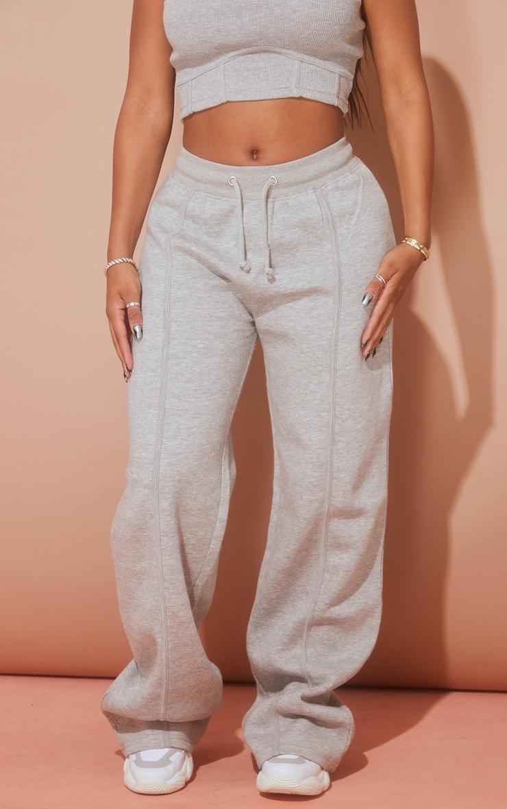 Shape Grey Marl Binded High Waist Wide Leg Sweatpants Product Image