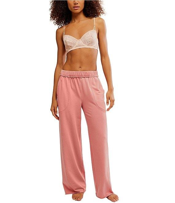 Free People Don't Wait Up Wide-Leg Lounge Pants Product Image