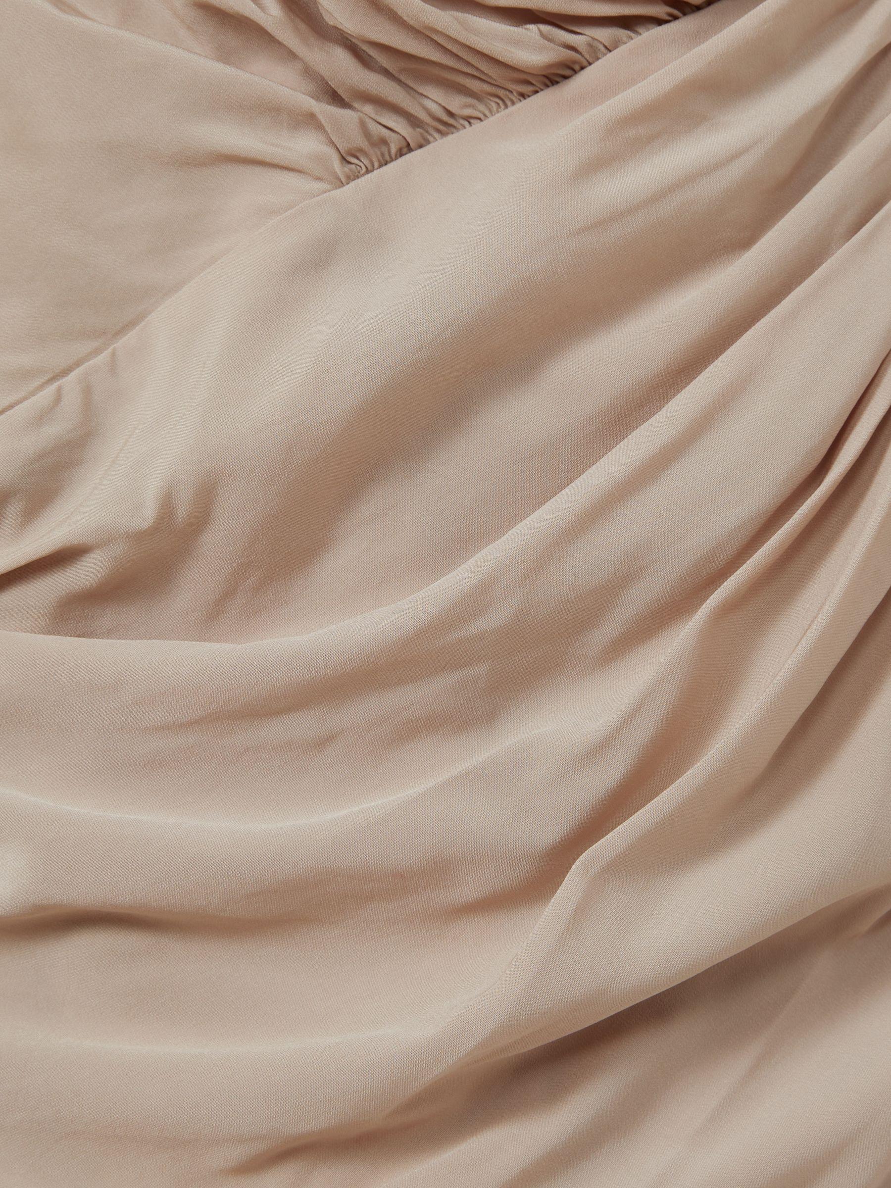 Eleni Blush Ruched Long Sleeve Top Product Image