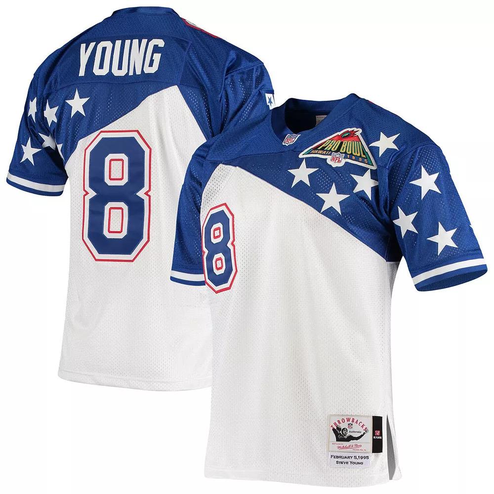 Men's Mitchell & Ness Steve Young White/Blue NFC 1994 Pro Bowl Authentic Jersey,  Product Image