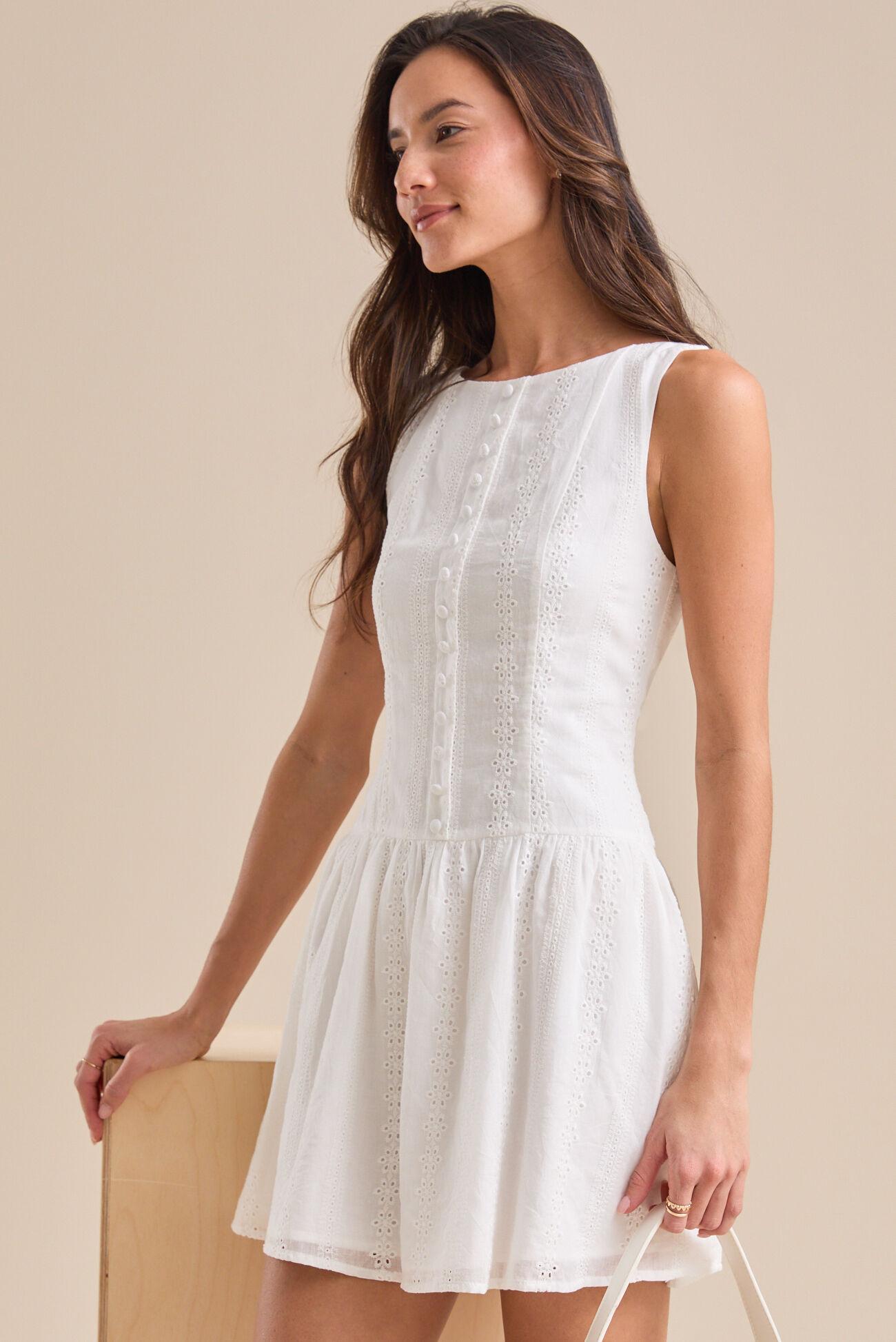 Layla Eyelet Mini Dress Product Image