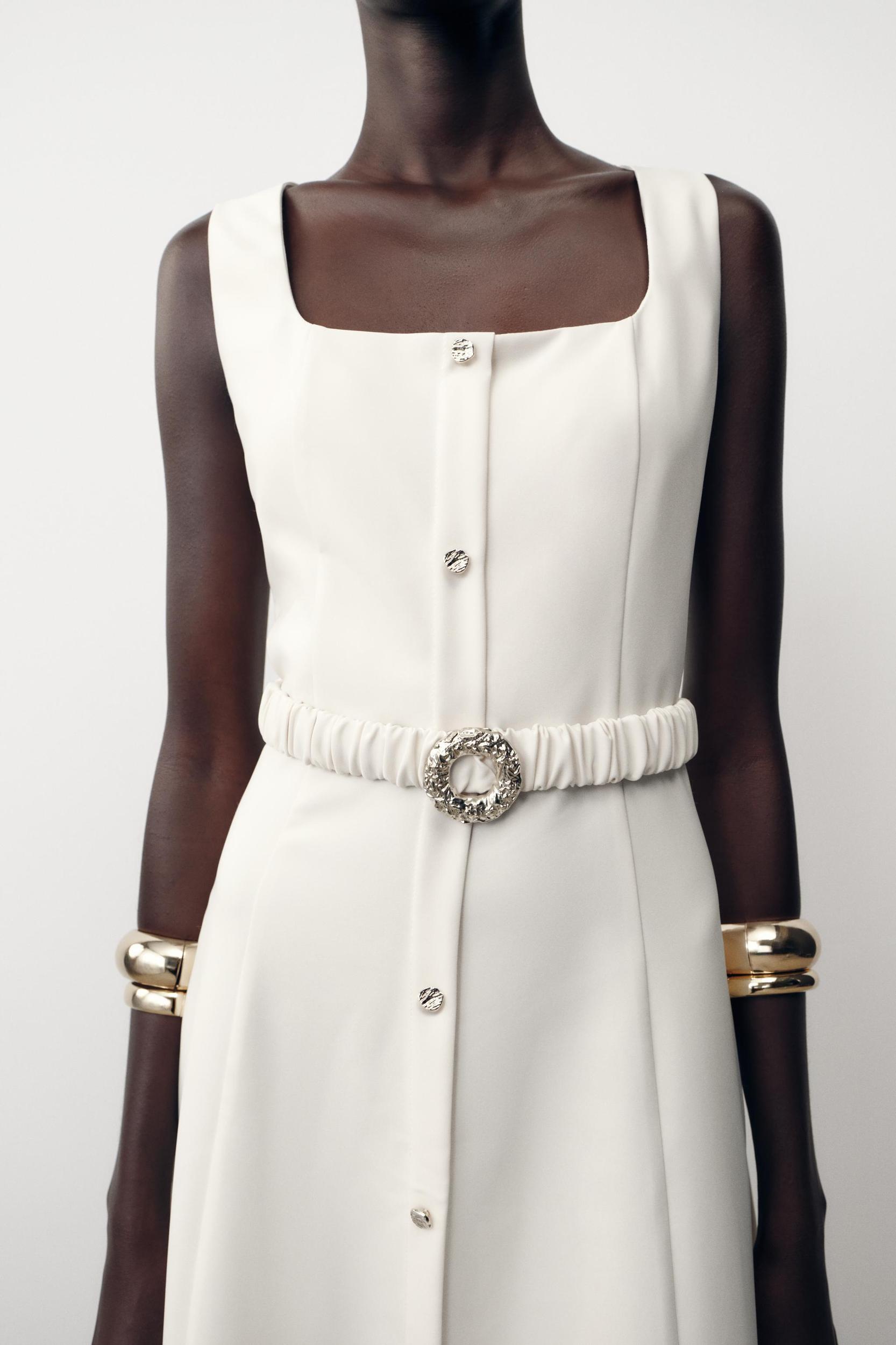 MIDI BELTED DRESS Product Image