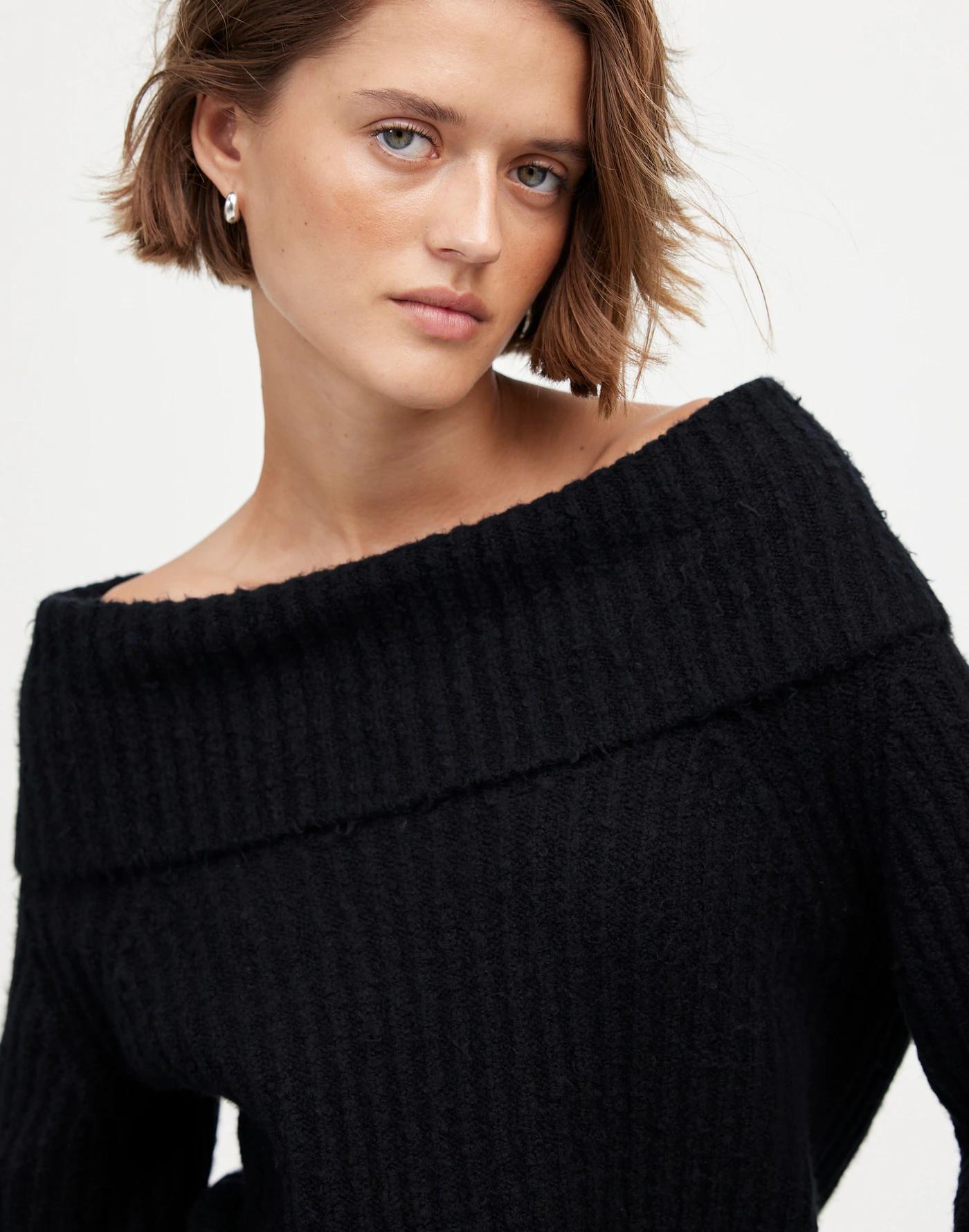 Cotton-Blend Off-Shoulder Sweater Product Image