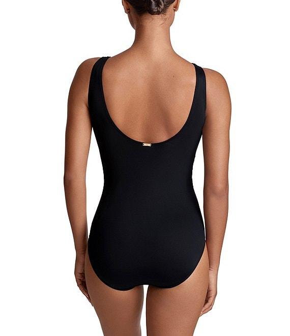 Lauren Ralph Lauren Beach Club Solids Underwire Ruffle Surplice V-Neck One Piece Swimsuit Product Image