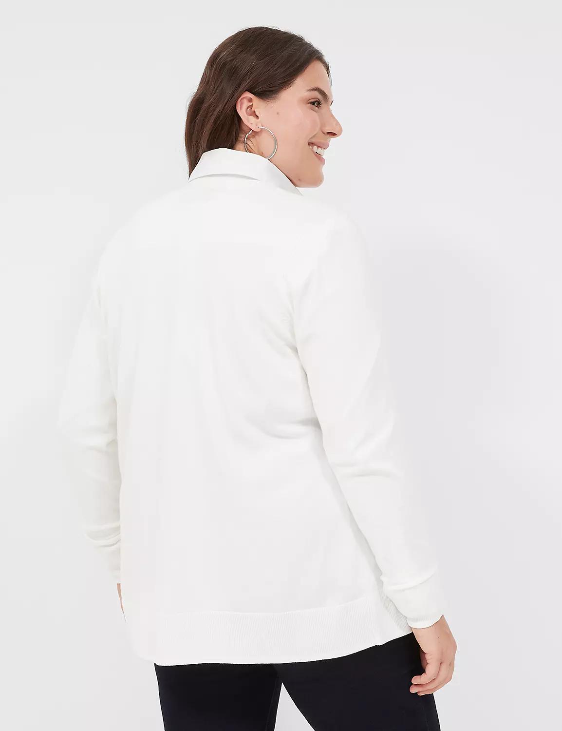 Modern Long-Sleeve Open-Front Cardigan Product Image