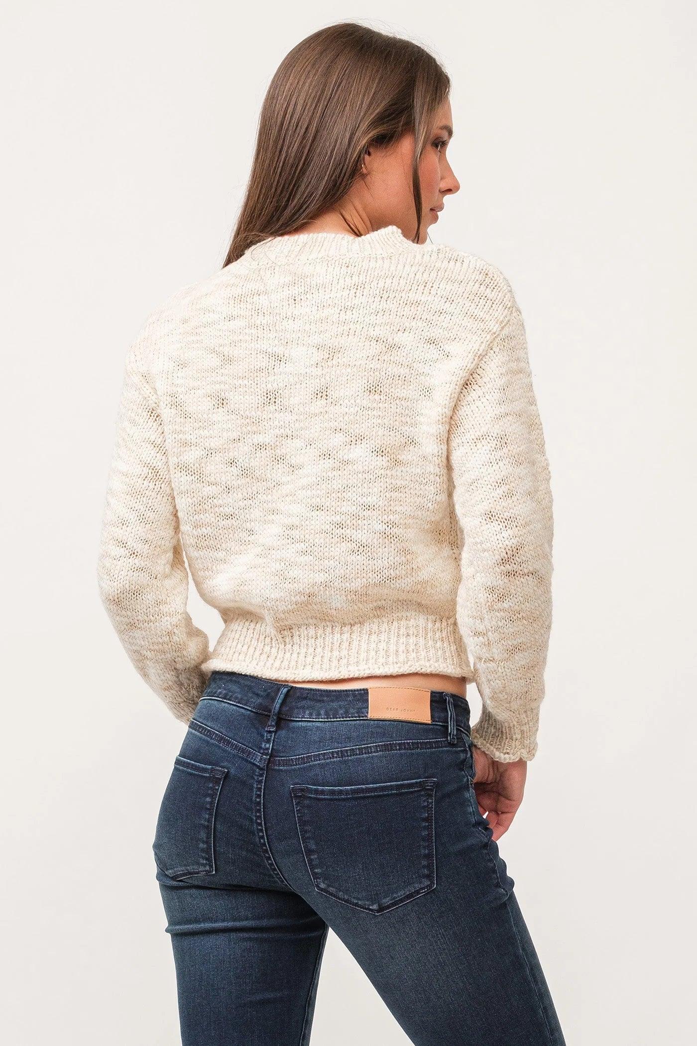 Britney Lurex Yarn Ribbed Cuff Sweater Product Image