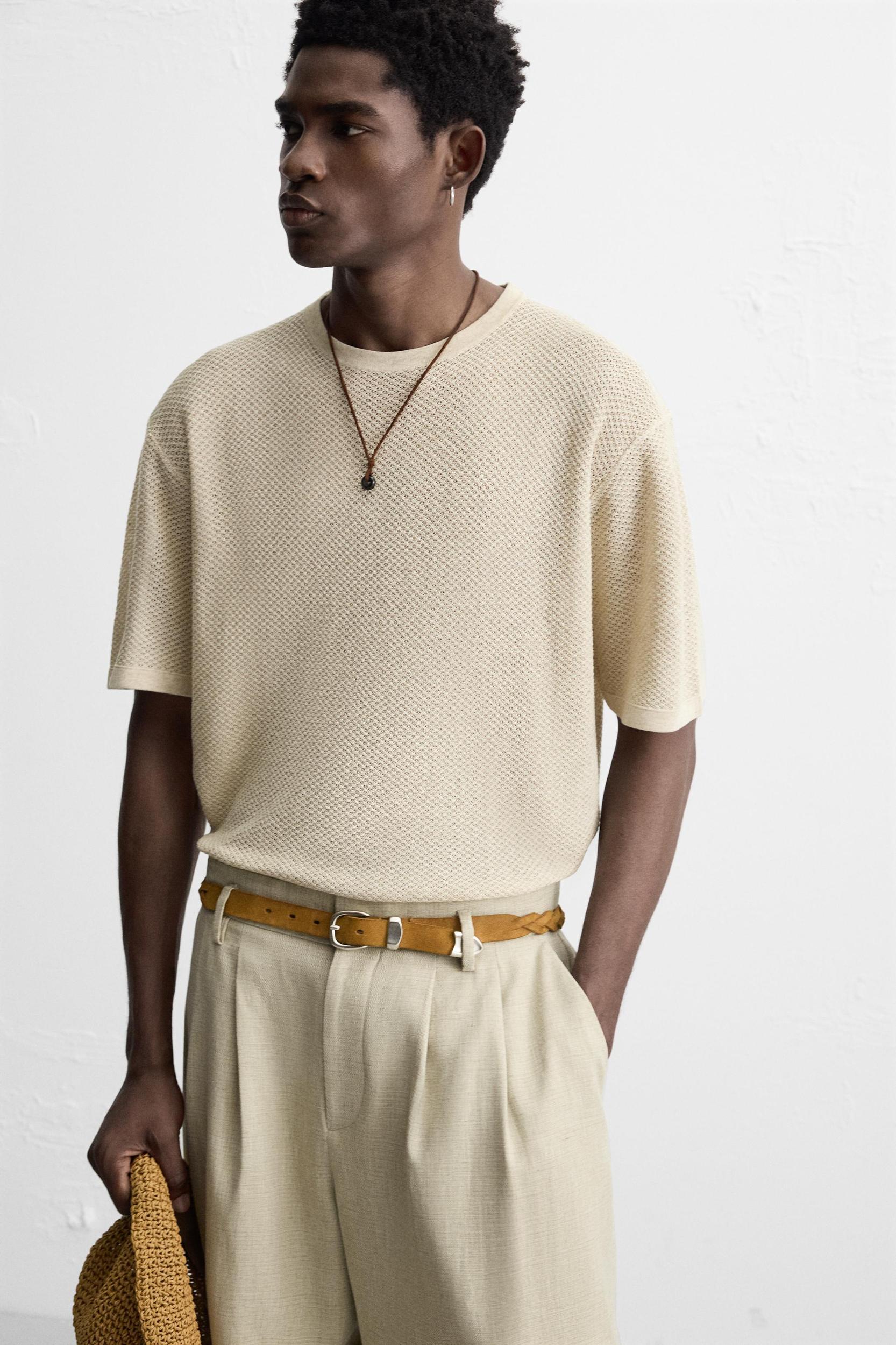 TEXTURED KNIT T-SHIRT Product Image