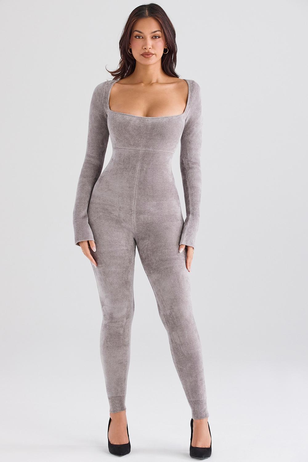 Isis  mink heavy chenille loungewear jumpsuit - sale Product Image