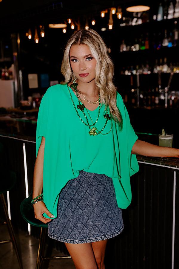 Be My Muse Top in Kelly Green Product Image