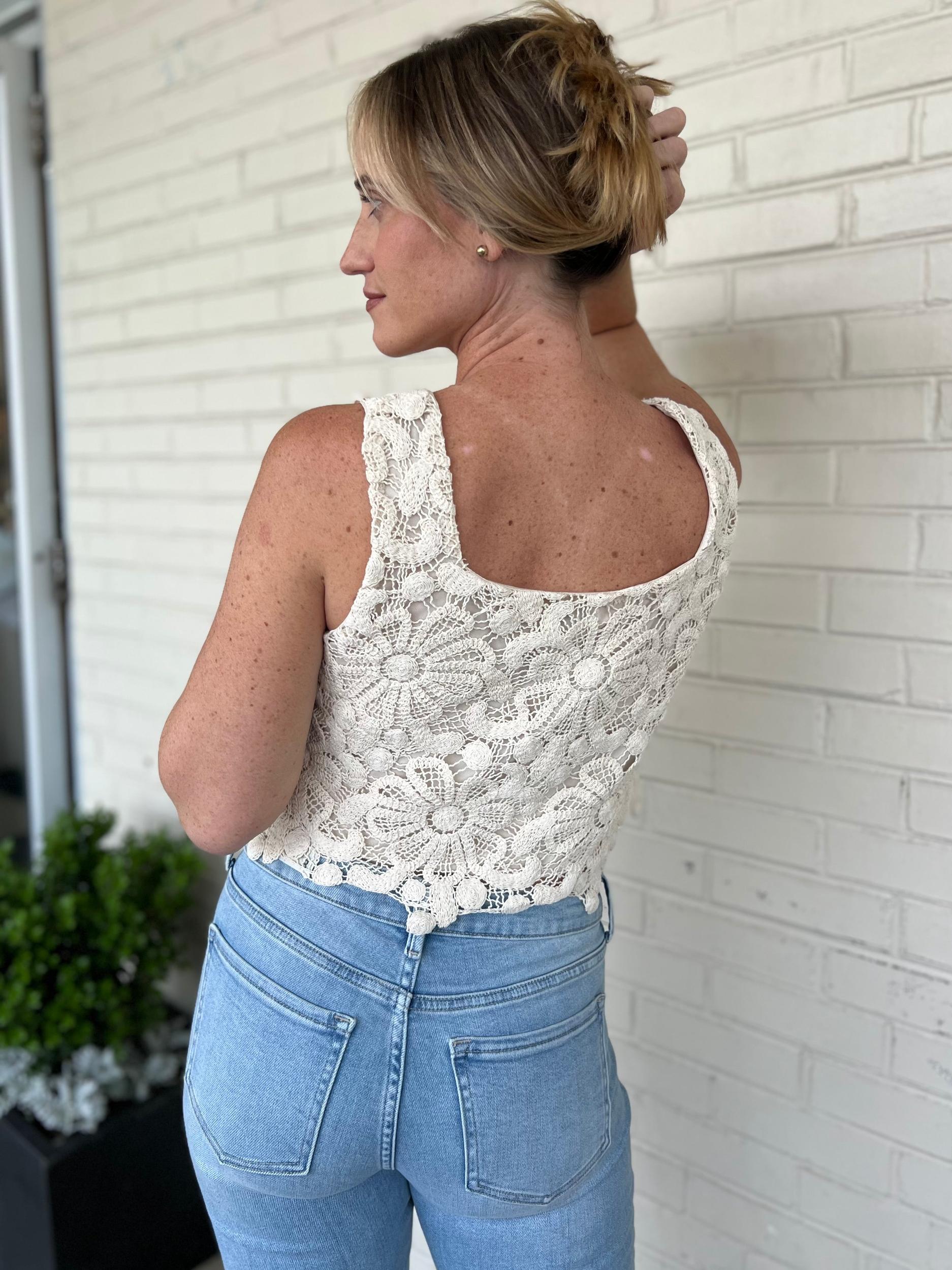 Carleigh Crochet Cropped Top Product Image