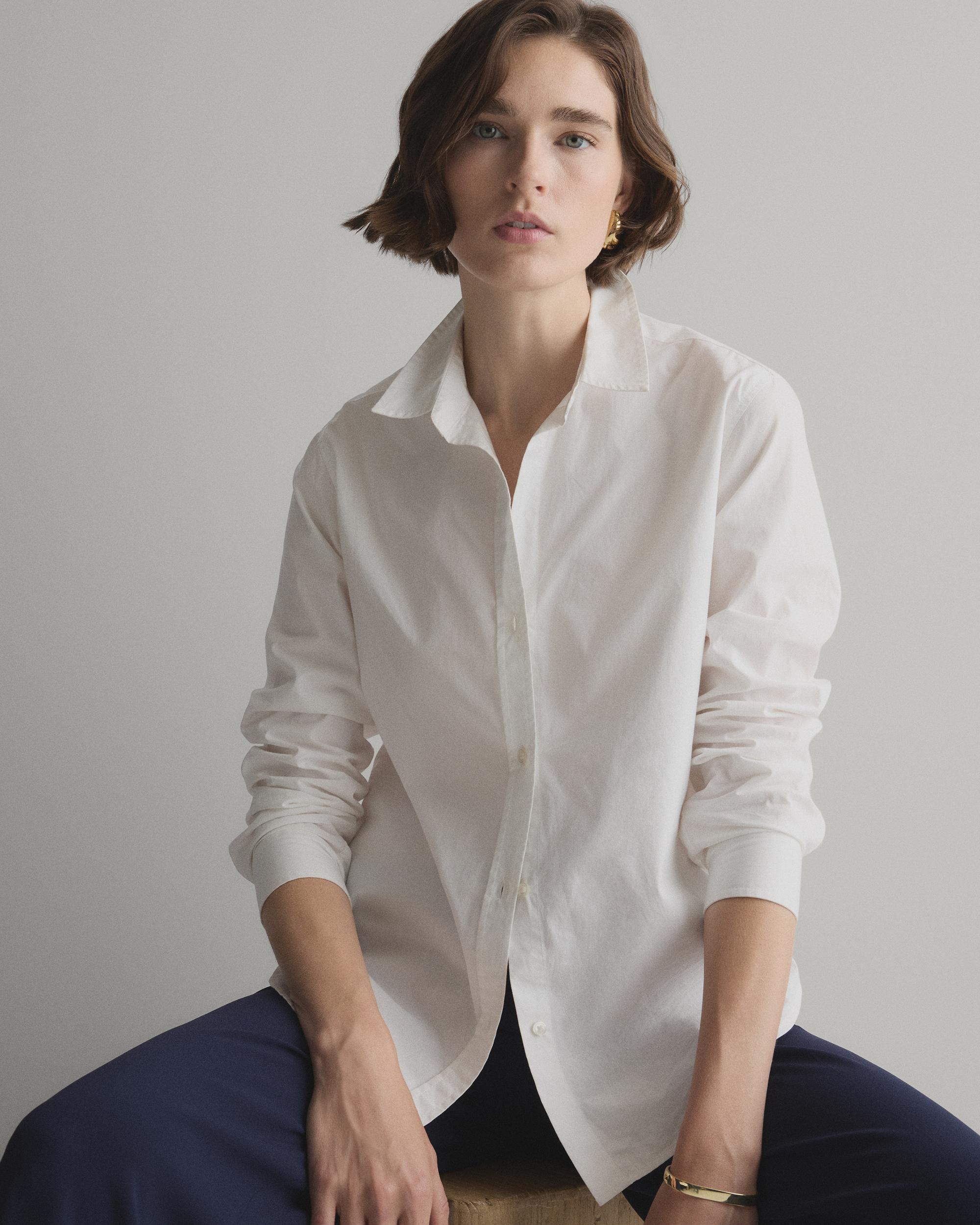 Quince | Women's Poplin Long Sleeve Shirt Organic Cotton Product Image