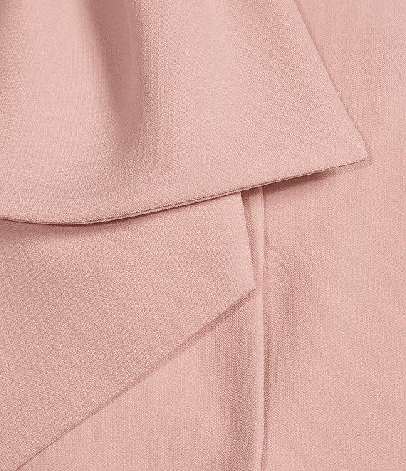 Preston & York Brittani Crepe Oversized Bow Front Crew Neck Long Sleeve Snap Front Coordinating Jacket Product Image