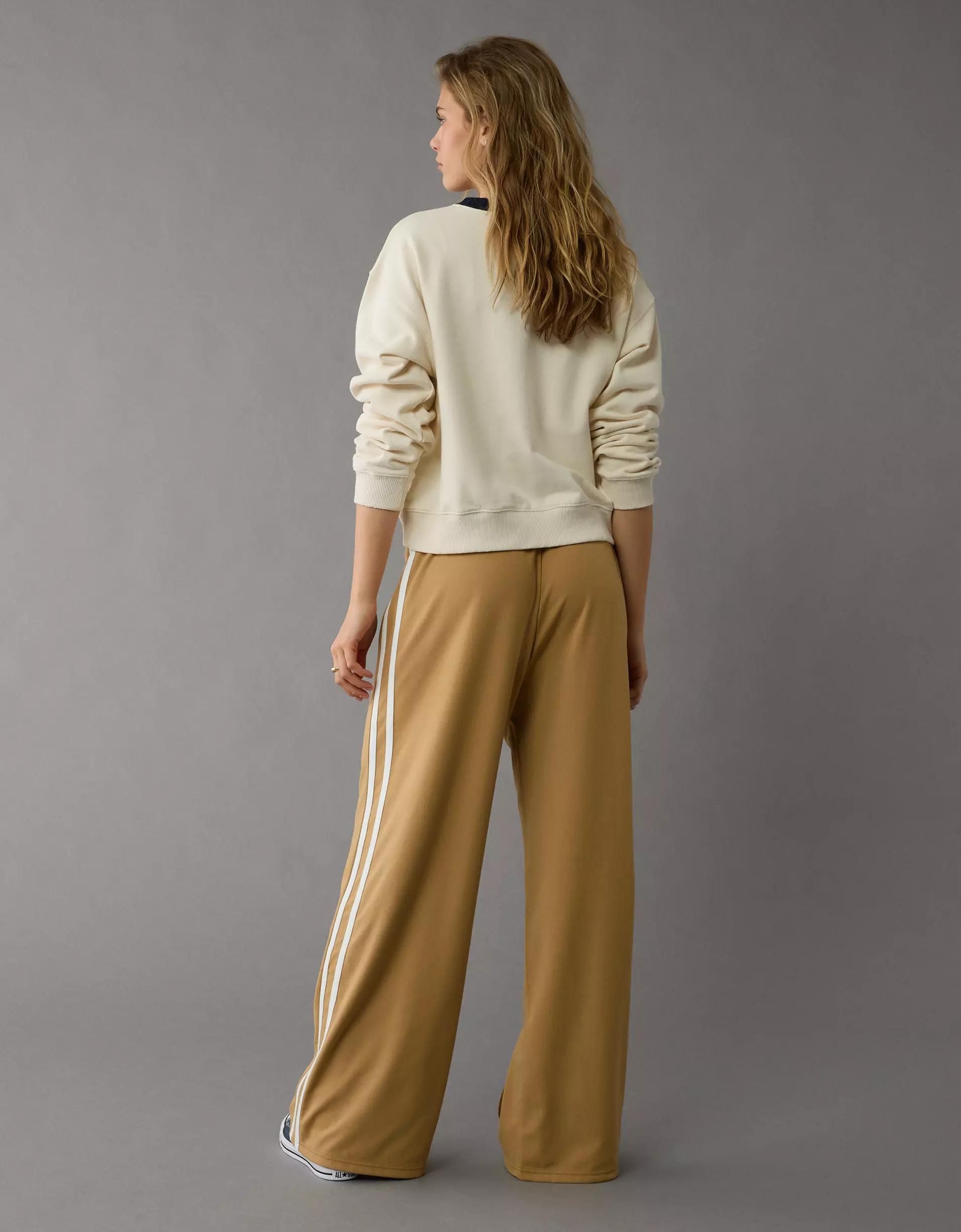 AE Stretch High-Waisted Wide-Leg Track Pant Product Image