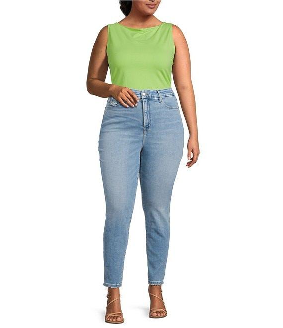 Good American Plus Size Soft Tech Good Legs Mid Rise Skinny Jeans Product Image