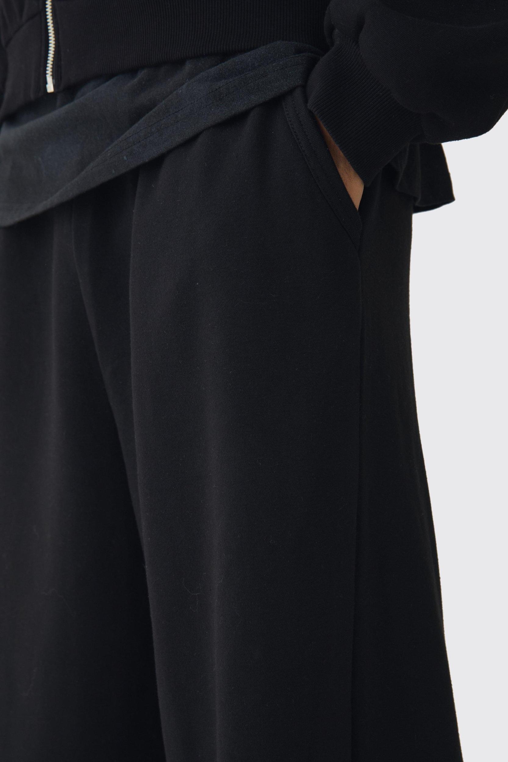Extreme Wide Leg Raw Edge Loopback Sweatpants | boohooMAN USA Product Image