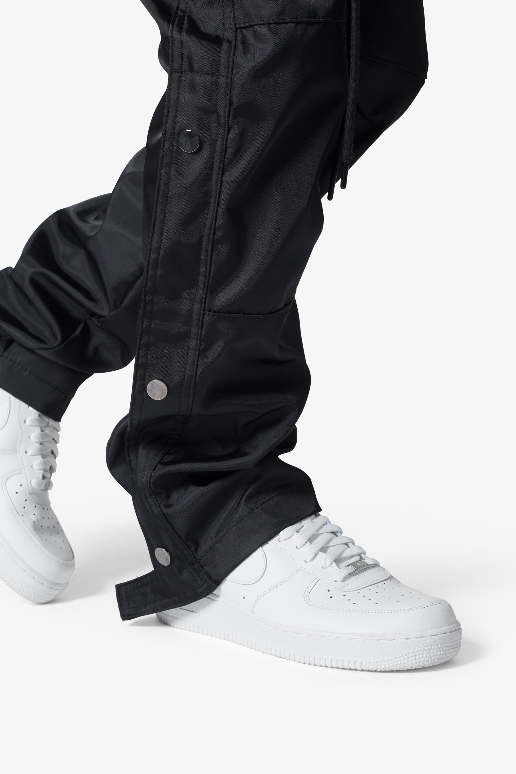 Snap Front Cargo Pants - Black Product Image