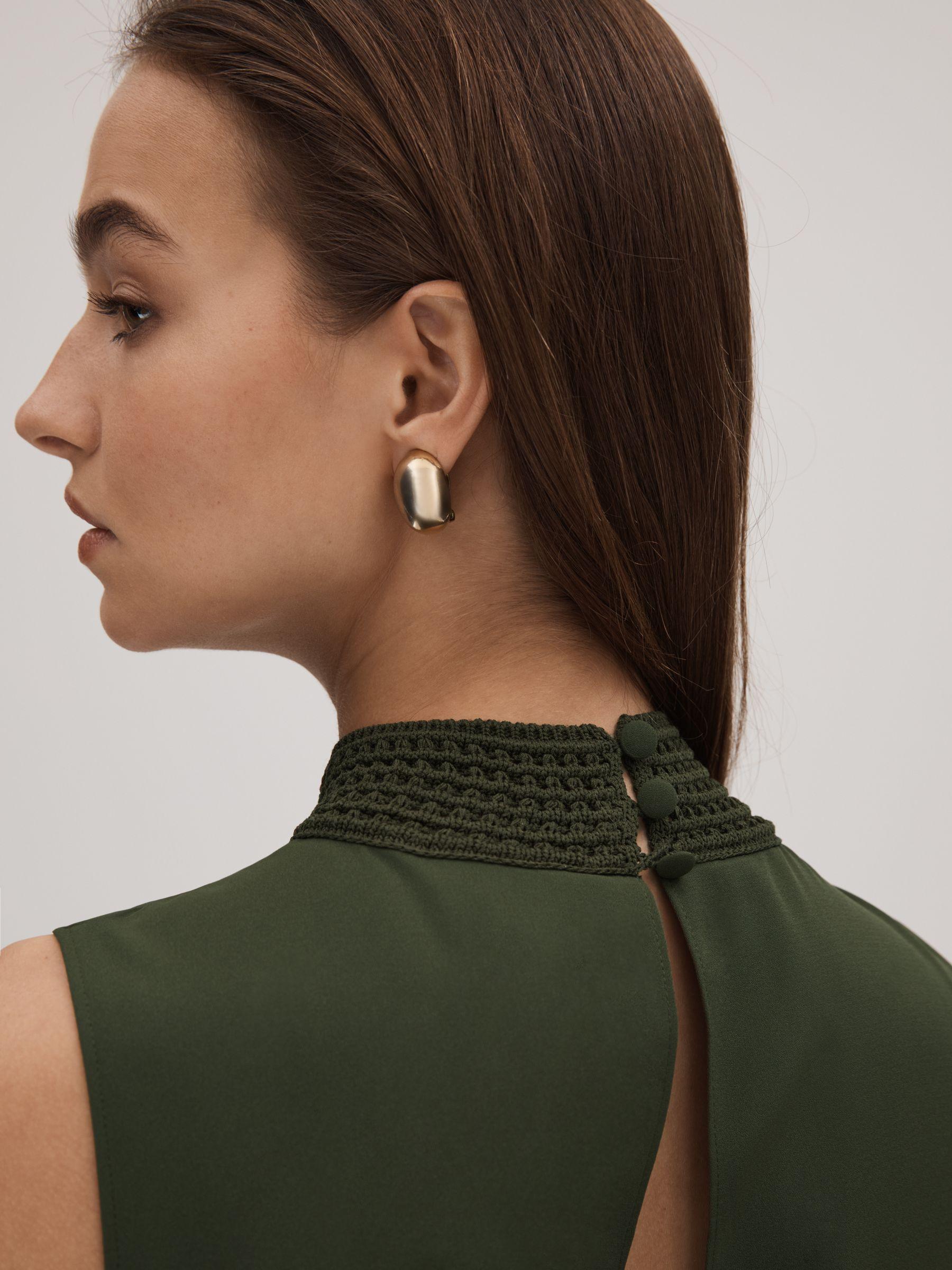 Florere High Neck Maxi Dress in Khaki Product Image