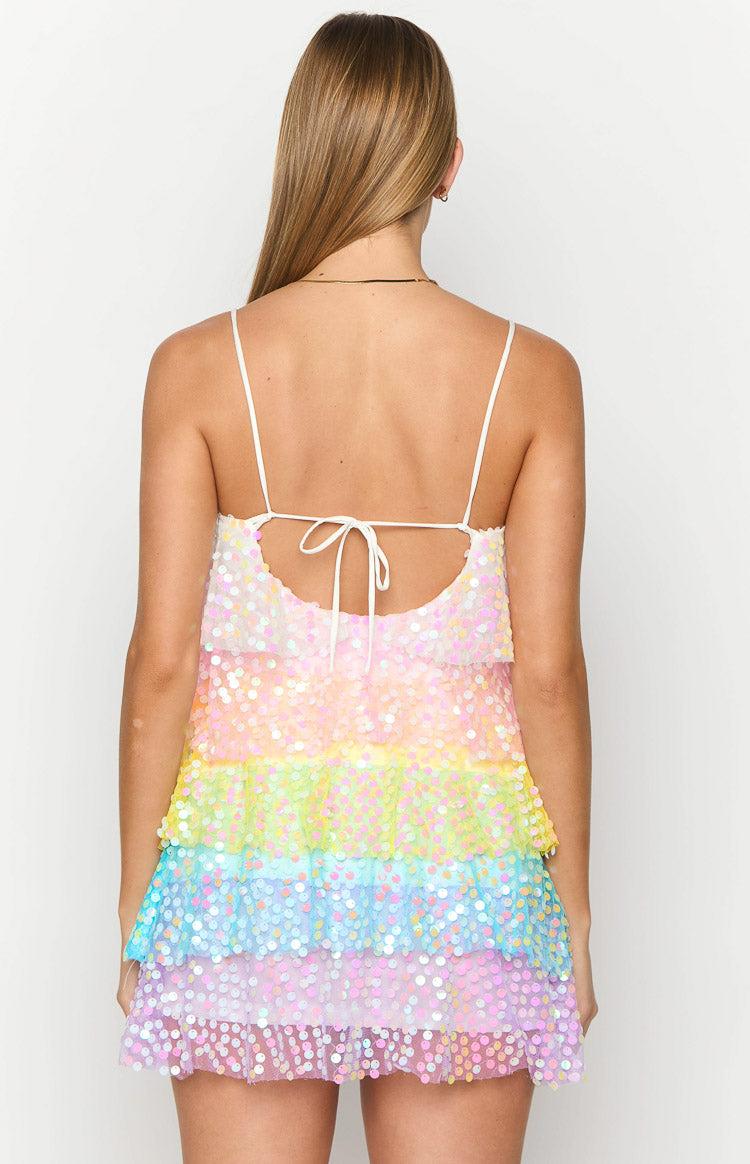 Darcy Rainbow Sparkle Mini Dress Baby Product Image