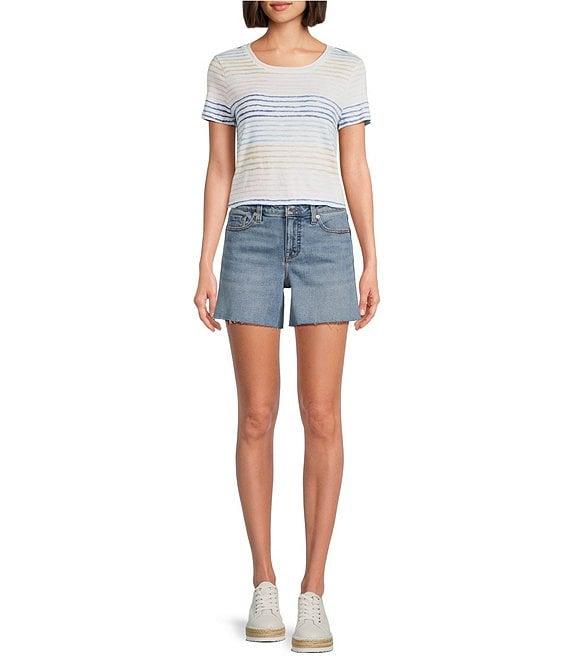 Tommy Bahama Ashby Isles Seabright Stripe Slub Ribbed Knit Crew Neck Short Sleeve Tee Product Image