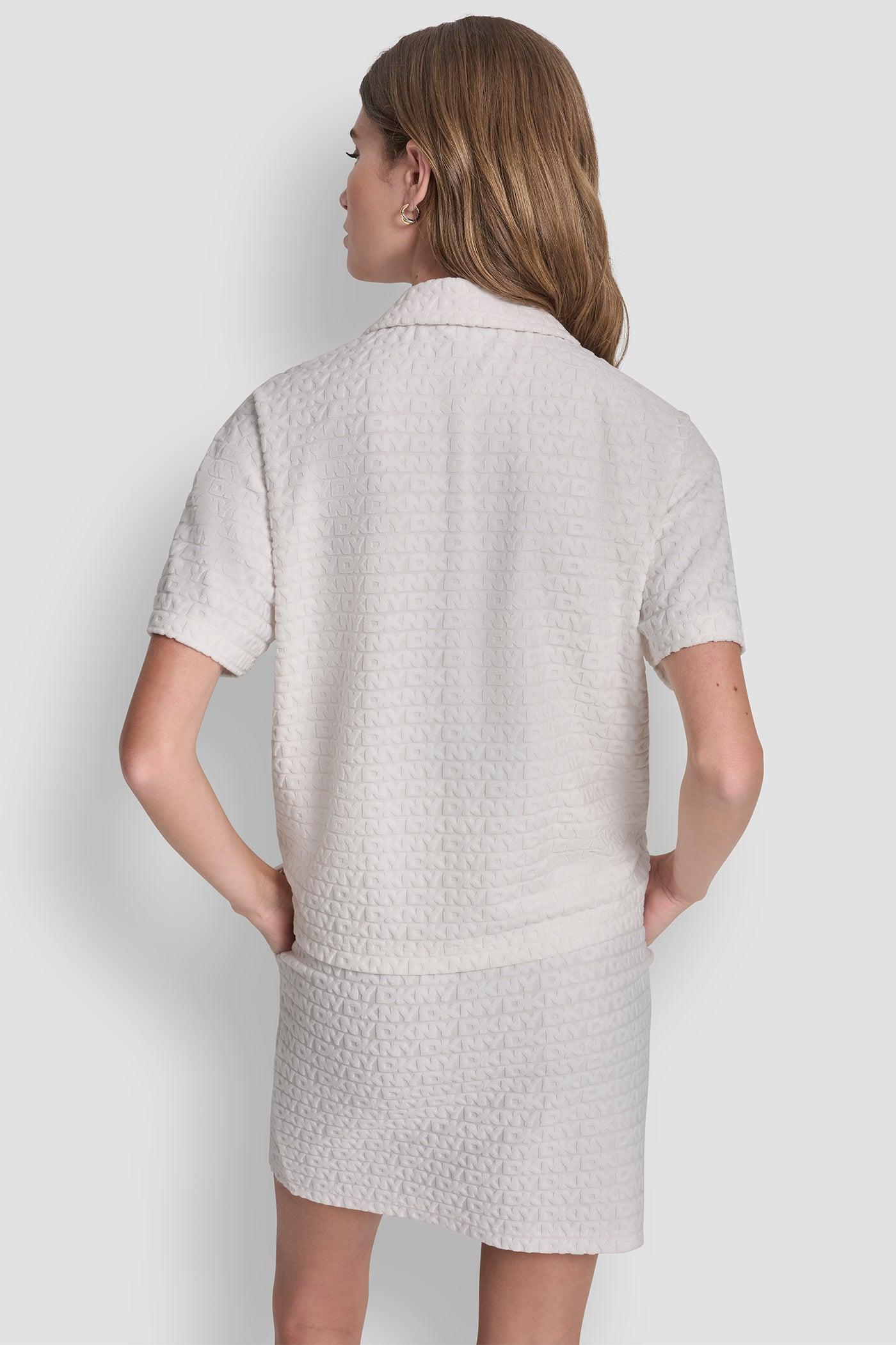 LOGO JACQUARD BOXY POLO TEE Product Image