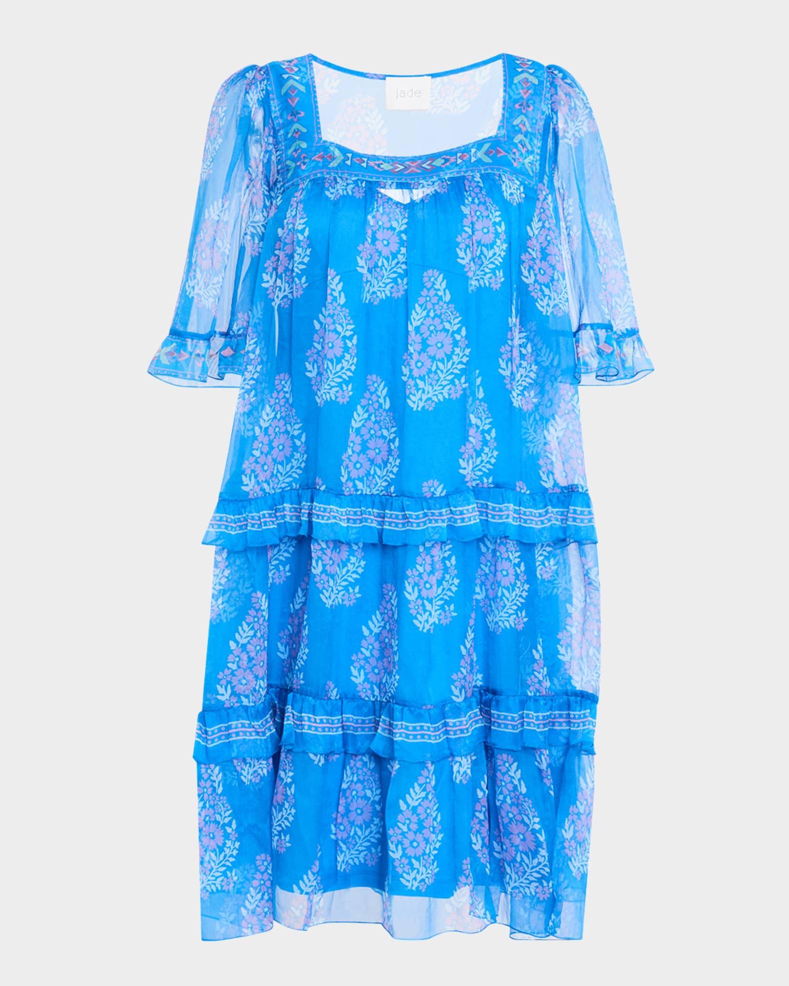 Wrenn Tiered Floral-Print Chiffon Dress Product Image