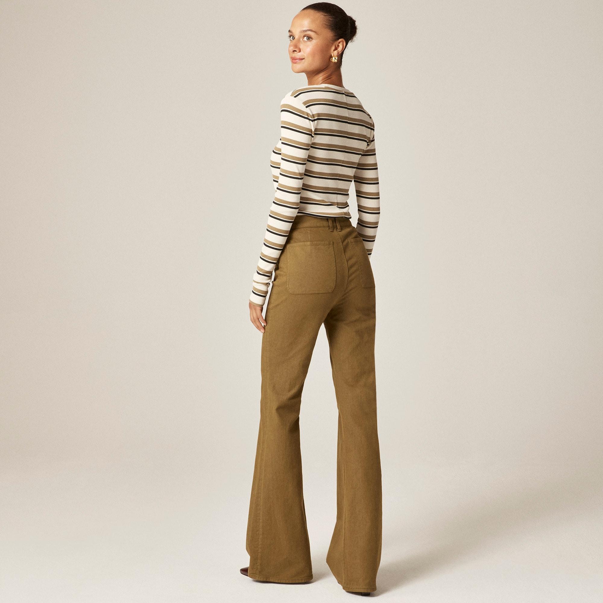 Vintage flare pant in washed twill Product Image