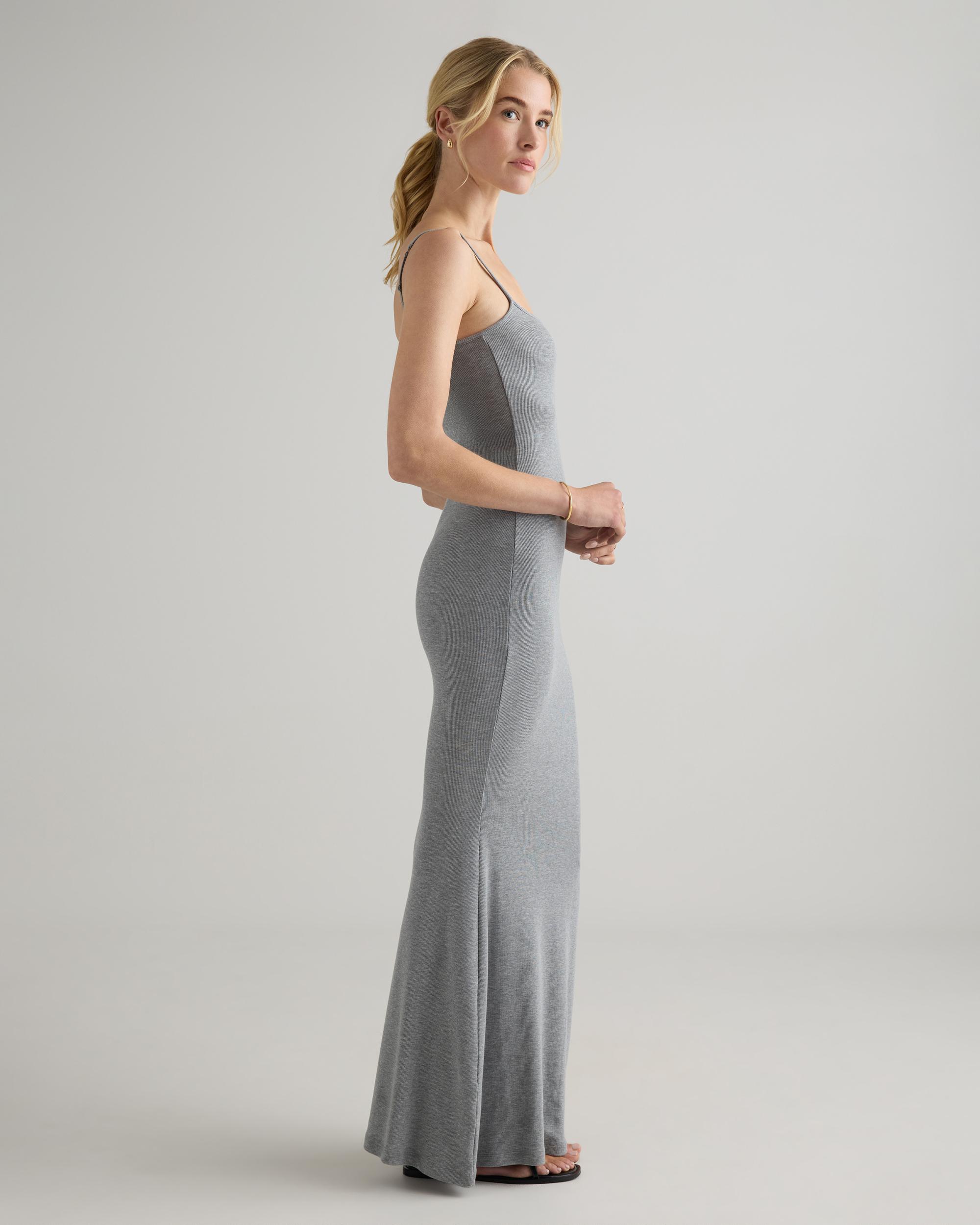 Quince | Women's Tencel Rib Knit Maxi Slip Dress Cotton/Modal Product Image