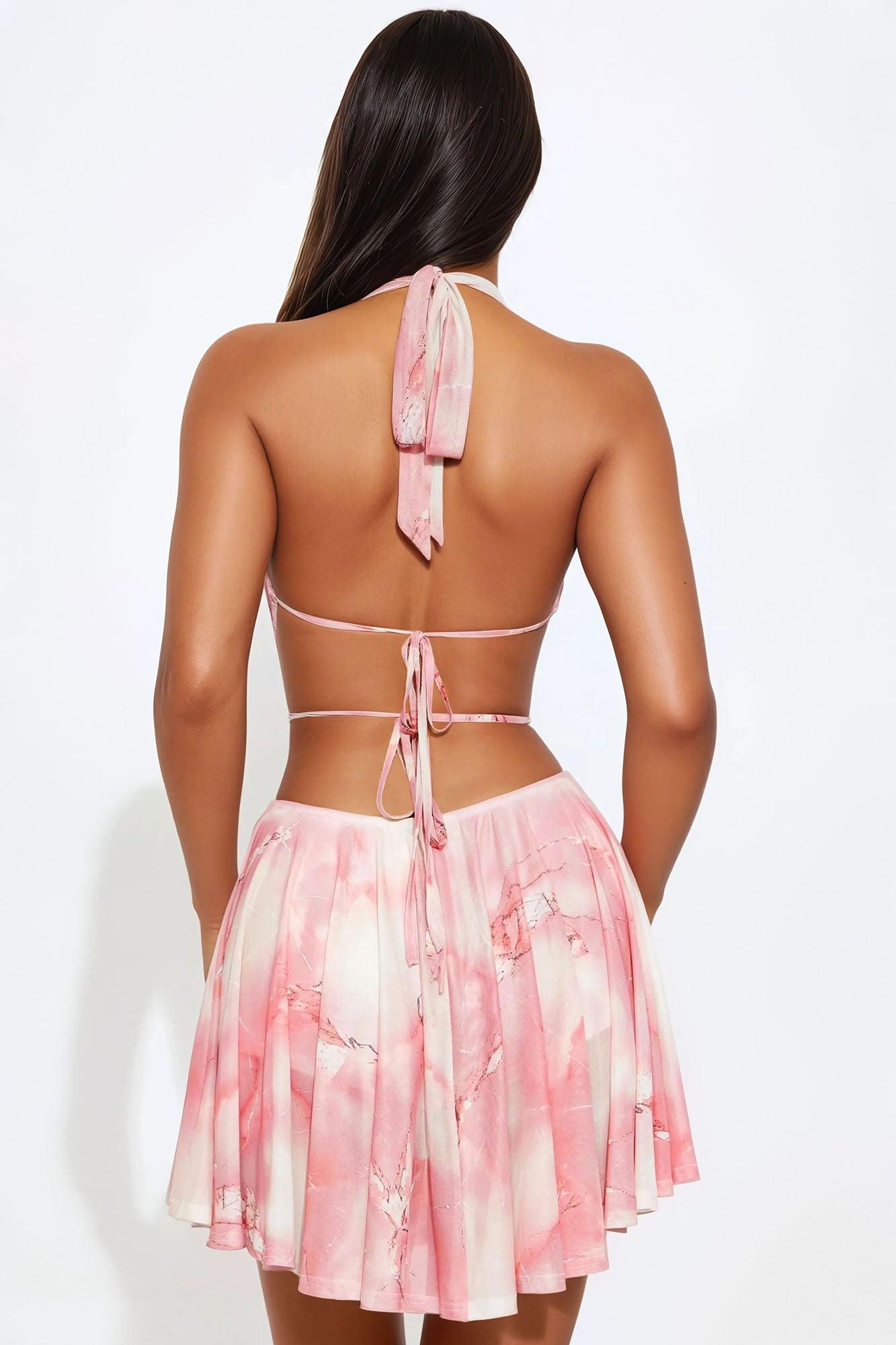 Yumiko Mesh Micro Mini Dress - Pink Product Image