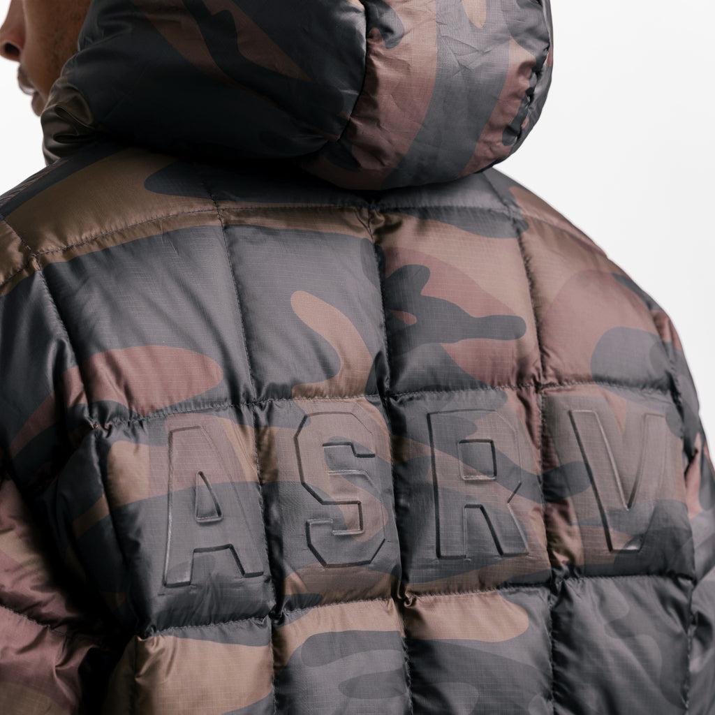0551. Weather-Ready Down Puffer Jacket - Rust Camo Product Image
