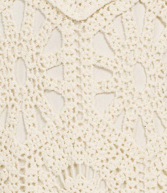 Charlie B. Crochet V-Neck Sleeveless Maxi Sheath Dress Product Image